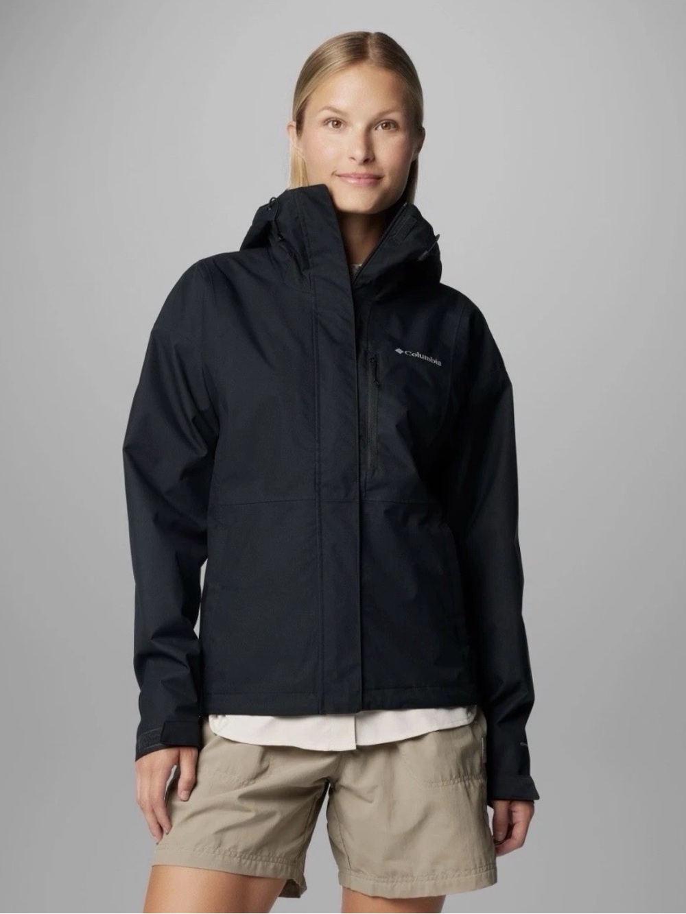 Columbia Women's Hikebound II Black Rain Jacket Breathable Hiking Outdoors 3X